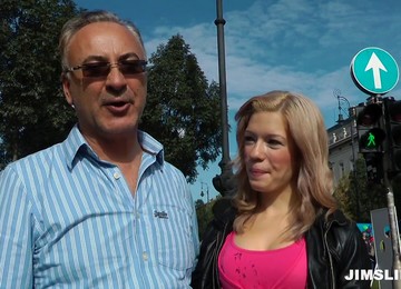 Petite Blond Rides An Old Mans Cock And Sucks Him Off