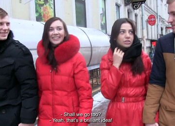 Delicious Teen Gals Fucked Brutally In A Doggy Position In Foursome Sex Clip