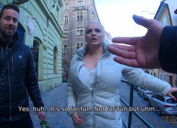 HUNT4K. Voluptuous Hottie Decides To Fuck For Cash But Not A Bouquet - Amateur