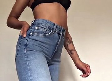 Solid Black Tights, Denim Jeans, Semi Whispered Ramble Asmr