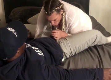My White Stepmom Loves Young Black Cock