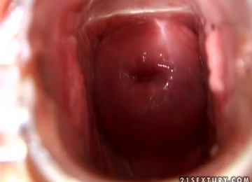 Horny Henriette Loves Seeing How Her Pussy Eats That Dildo