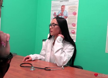 Lesbian Sex On The Hospital Bed Between Anna Rose And Tera Link