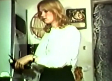 Naughty And Sweet Vintage Redhead Hottie Playing With Her Furry Slit