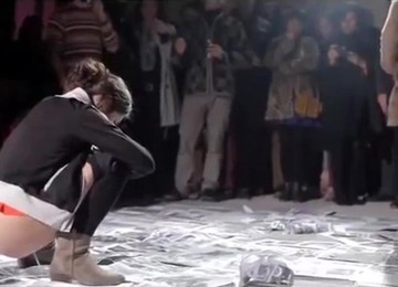 Young Girls And Ladies Or Young Men Peeing Behind Public In Hall