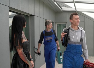 Hardcore MMF Threesome With MILF Pornstar Adel Asanty In HD