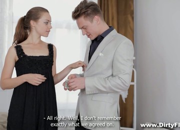 Beautiful Student Rita Milan Gives Blowjob And Gets Her Snatch Banged For Cash