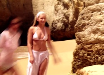 Lesbians On The Beach.