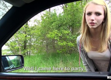 Beatrix Glower In A Naughty Car Banging Outdoor Doggystyle