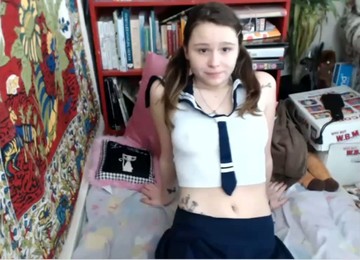 Sweet Russian Teen Showing Her Tits And Pussy On Webcam