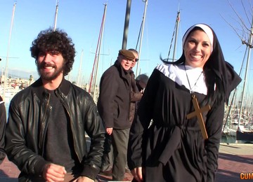 Slutty Nun Sucks Dick And Gets Cum In Mouth After A Hardcore Fuck