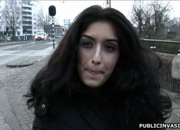 Horny Teen Brunette Sucks And Fucks In Public