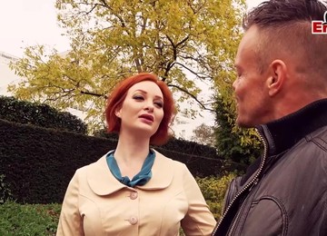 German Agent Pick Up Big Tits Redhead Milf