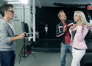 Hot Blonde Teen Pick Up For Anal Threesome