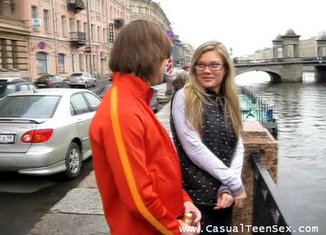 Alluring Blonde Teen With Natural Tits Gets Drilled Hardcore Until Orgasm