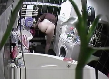 Spying My Cute Sister In Bath Room. Hidden Cam