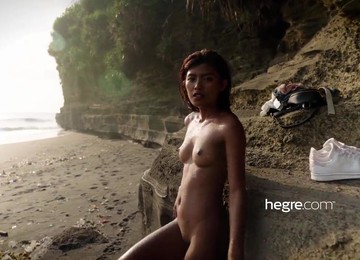 Exotic Skinny Teen Spends Her Time On Bali