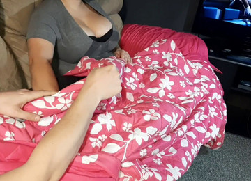 Cachette, Boobs, Brother Under Blanket