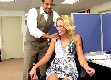 Cubicle Cocksucking And Sex With The Hottest Chick In The Office
