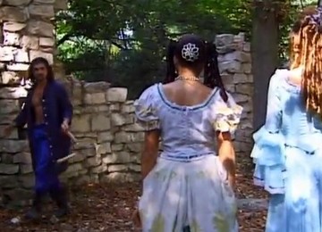 Outdoors Threesome With Two Cock Thirsty Ladies