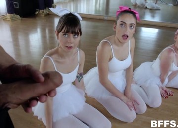 Palatable Slender Babes In Tutus Are Fucked Doggy In Hard Mode