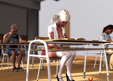 First Anal! Black Guy Plays With A Young Slut Blonde In The Dungeon