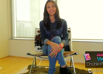 Fervent Lively Latina Hottie Jade Jantzen Takes Double Penetration (FMM)