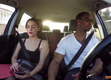 Hot Driving Instructor Valentina Nappi Hooks Up With One Of Her Students