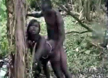 African Tribe Members Caught Fucking In A Tre