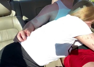 Blonde Slut Sucks Dick While Driving!