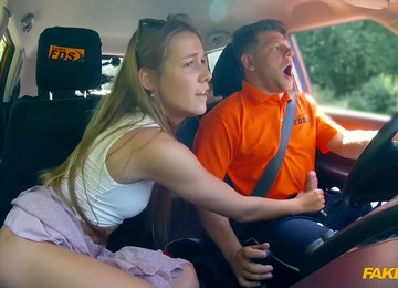 Alexis Crystal Fails The Driving Test And Gets Fucked To Pass