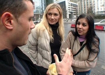 Lingerie Salesman Gets Ladies To Model For Him And Fucks Them Both