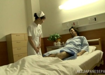 Passionate Fucking With A Japanese Nurse Ends With Cum On Tits