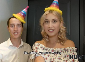 HUNT4K. For Cash Lucky Guy Manages To Screw Blond Hair Lady