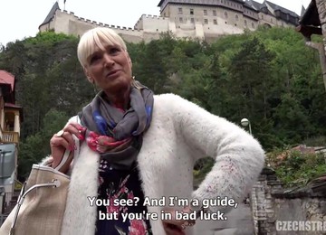 Glamour Czech Granny Fucks First Time For Money