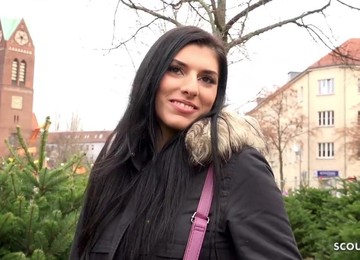 CUTE EURO TEEN KRISTALL FUCK TO REAL ORGASM AT PICKUP CASTING - POV Sex For Cash