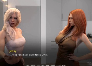 3d College, Tied Handjob, 3 Girls Lesibern