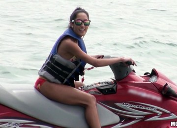 Petite Bikini Babe Gets Plowed From Behind POV Style