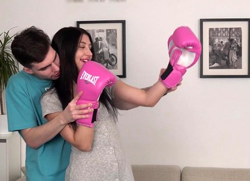 Shaved Pussy Darling Julia Moon Gets Fucked Hard By Her Crush