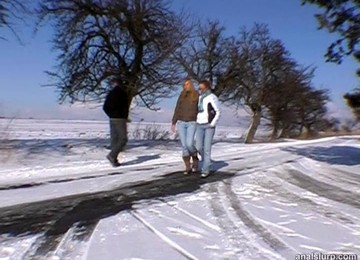 Horny Babes Sharing A Stiff Pecker In A Savory Threesome