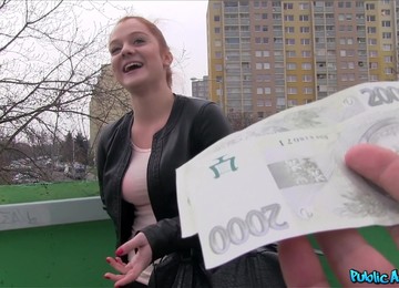 Public Agent - Gullible Ginger Shagged Over A Car 1