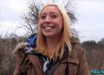 Public Agent - Innocent 18 Years Old Bends Over For Cash 1