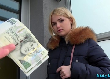 Arousing Blond Hair Babe Gets A Mouthful Of Ejaculant 1 - Public Agent