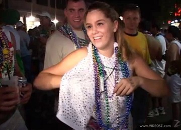 Attractive Amateur Babes With Natural Tits And Long Hair Having Crazy Fun In A Wild Outdoor Party