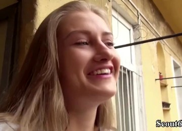 GERMAN SCOUT - SKINNY TEENAGE TIFFANY TATUM SEDUCE TO HUMP AT STREET CASTING - Tiffany Tatum