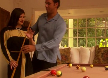 Small Tits Hottie Plays Pool And Gets Fucked In Missionary. HD