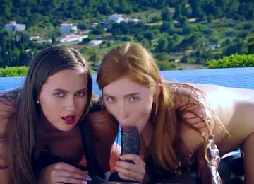 Two Girls And A BIG BLACK COCK - ORAL Compilation