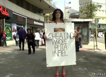 Cheating Mommy Ass Sex Toyed In Public