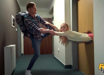 Stuck In A Door 1 - Fake Hostel