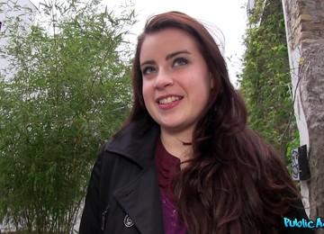 Big Melons French Babe Cums Hard 1 - Public Agent